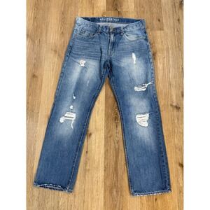 Aeropostale‎ Distressed Straight Leg Jeans W32x30 Blue Ripped Denim Y2K Skater